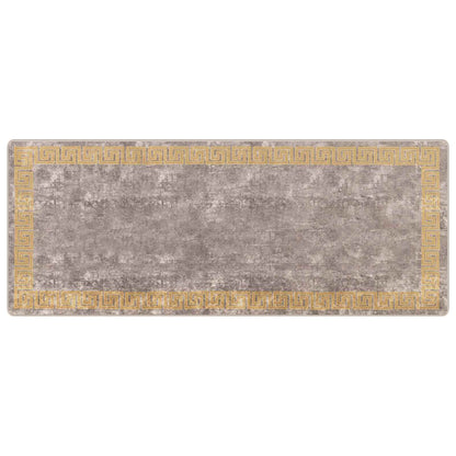 Runner Tappeto MARSA Grigio 100 x 250 cm Poliestere e PVC | homemem39