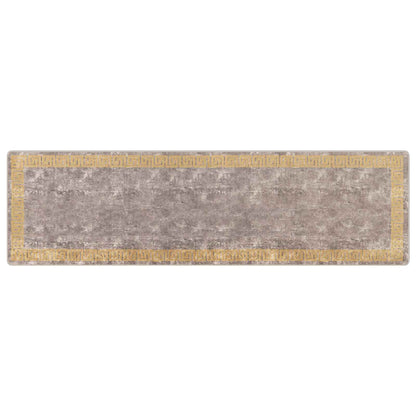Runner Tappeto MARSA Grigio 100 x 350 cm Poliestere e PVC | homemem39