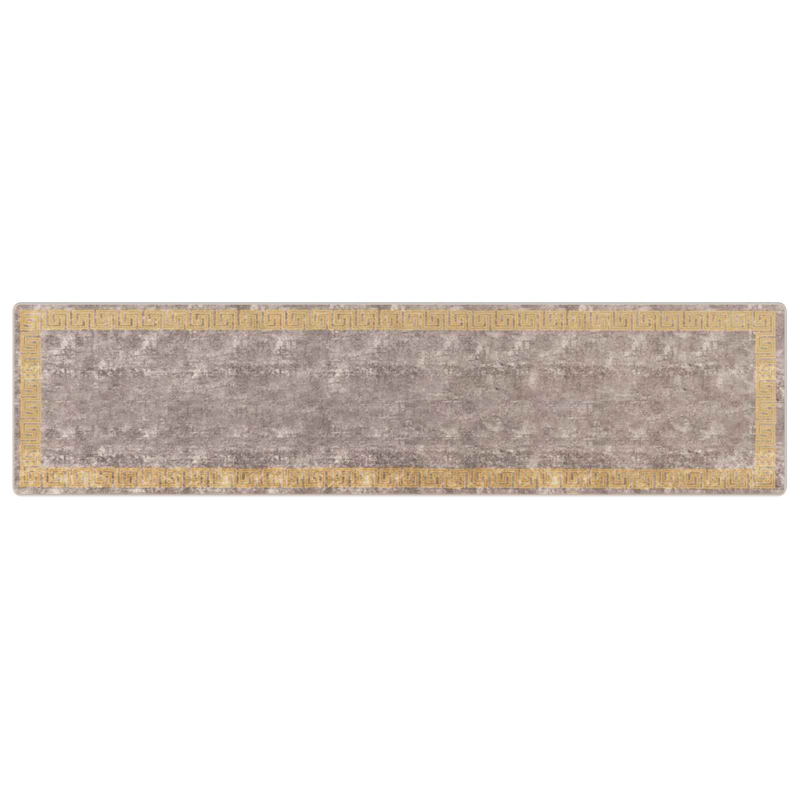 Runner Tappeto MARSA Grigio 100 x 400 cm Poliestere e PVC | homemem39