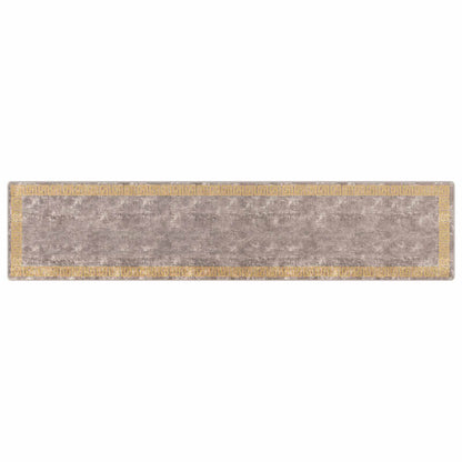Runner Tappeto MARSA Grigio 100 x 450 cm Poliestere e PVC | homemem39