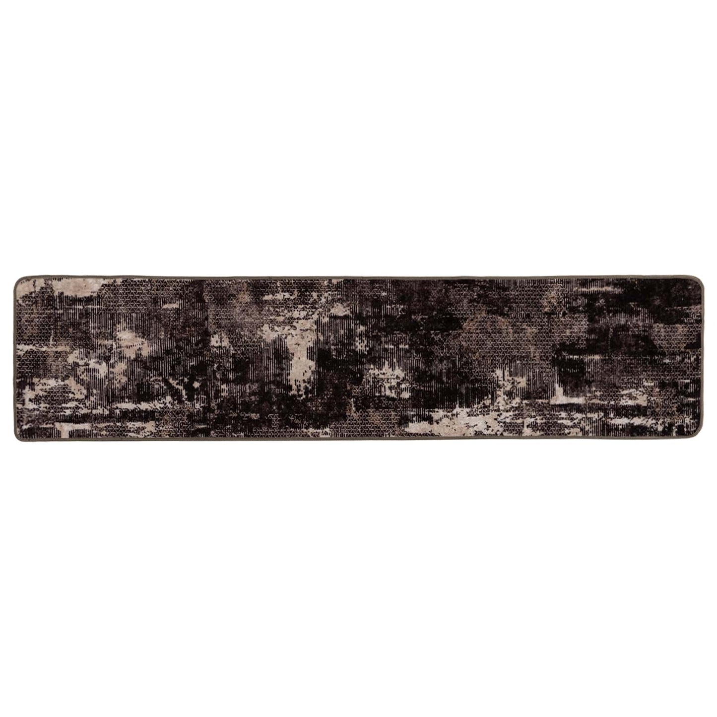 Runner Tappeto MARSA Nero 50 x 100 cm Poliestere e PVC | homemem39