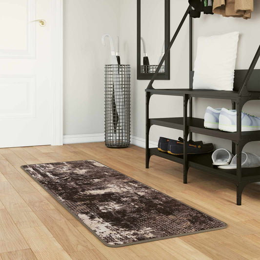 Runner Tappeto MARSA Nero 50 x 150 cm Poliestere e PVC | homemem39