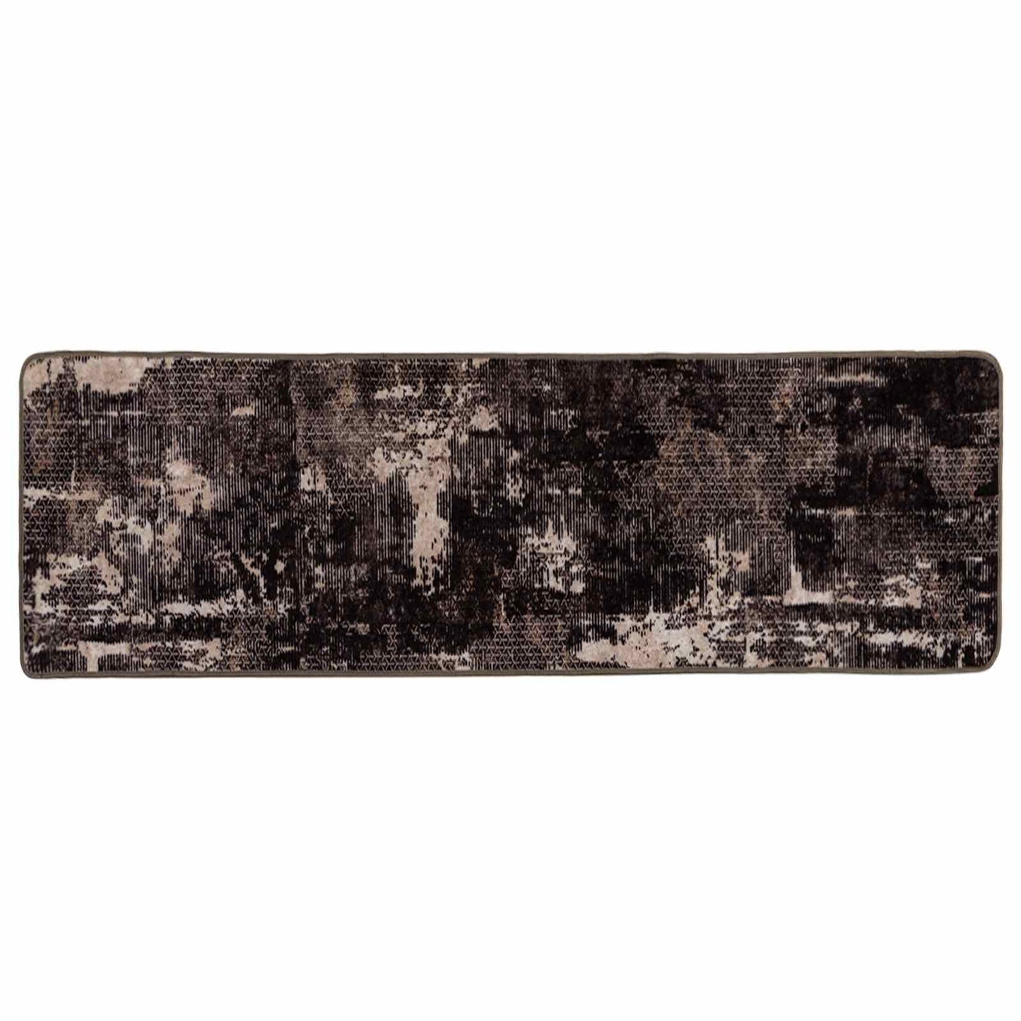 Runner Tappeto MARSA Nero 50 x 250 cm Poliestere e PVC | homemem39