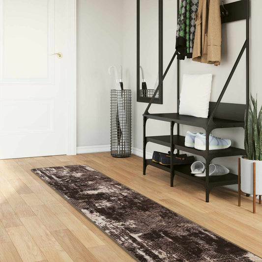 Runner Tappeto MARSA Nero 50 x 300 cm Poliestere e PVC