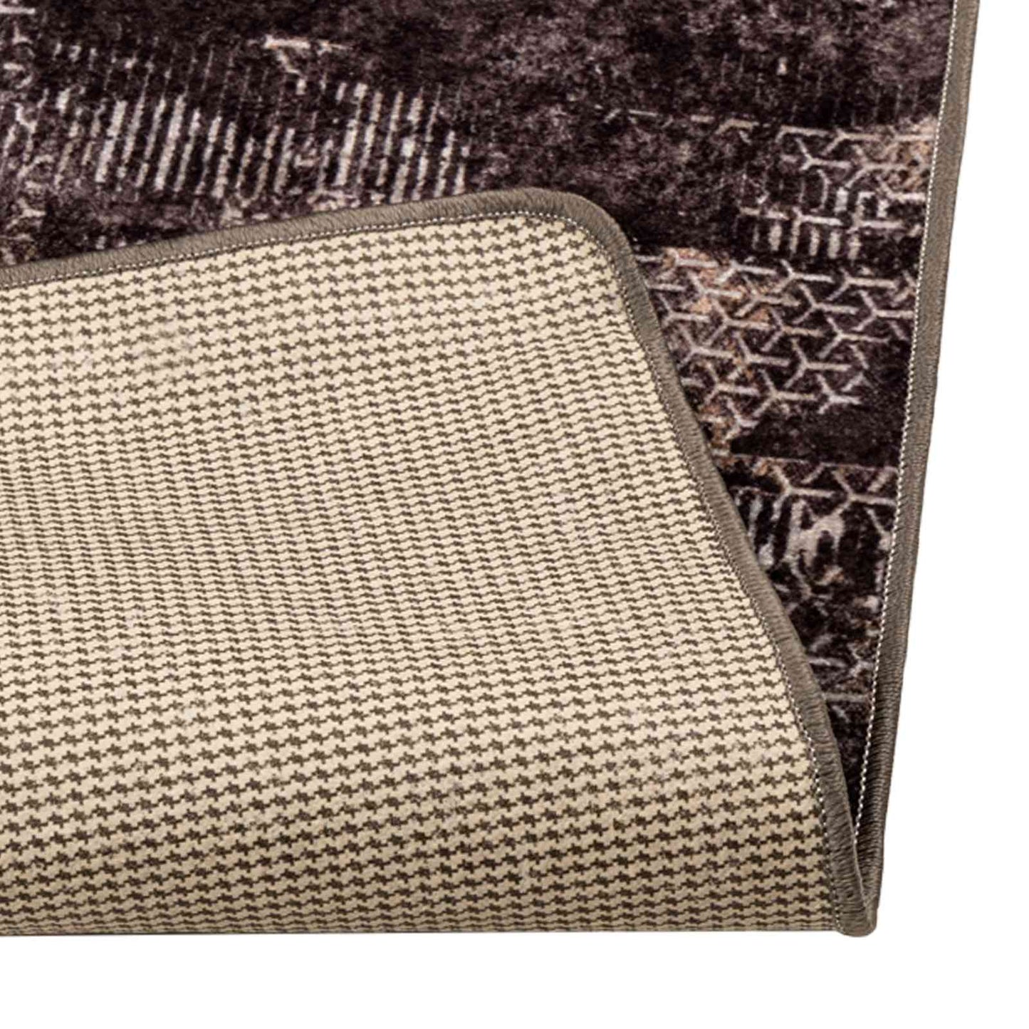 Runner Tappeto MARSA Nero 50 x 350 cm Poliestere e PVC | homemem39