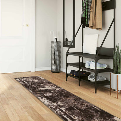 Runner Tappeto MARSA Nero 50 x 450 cm Poliestere e PVC | homemem39