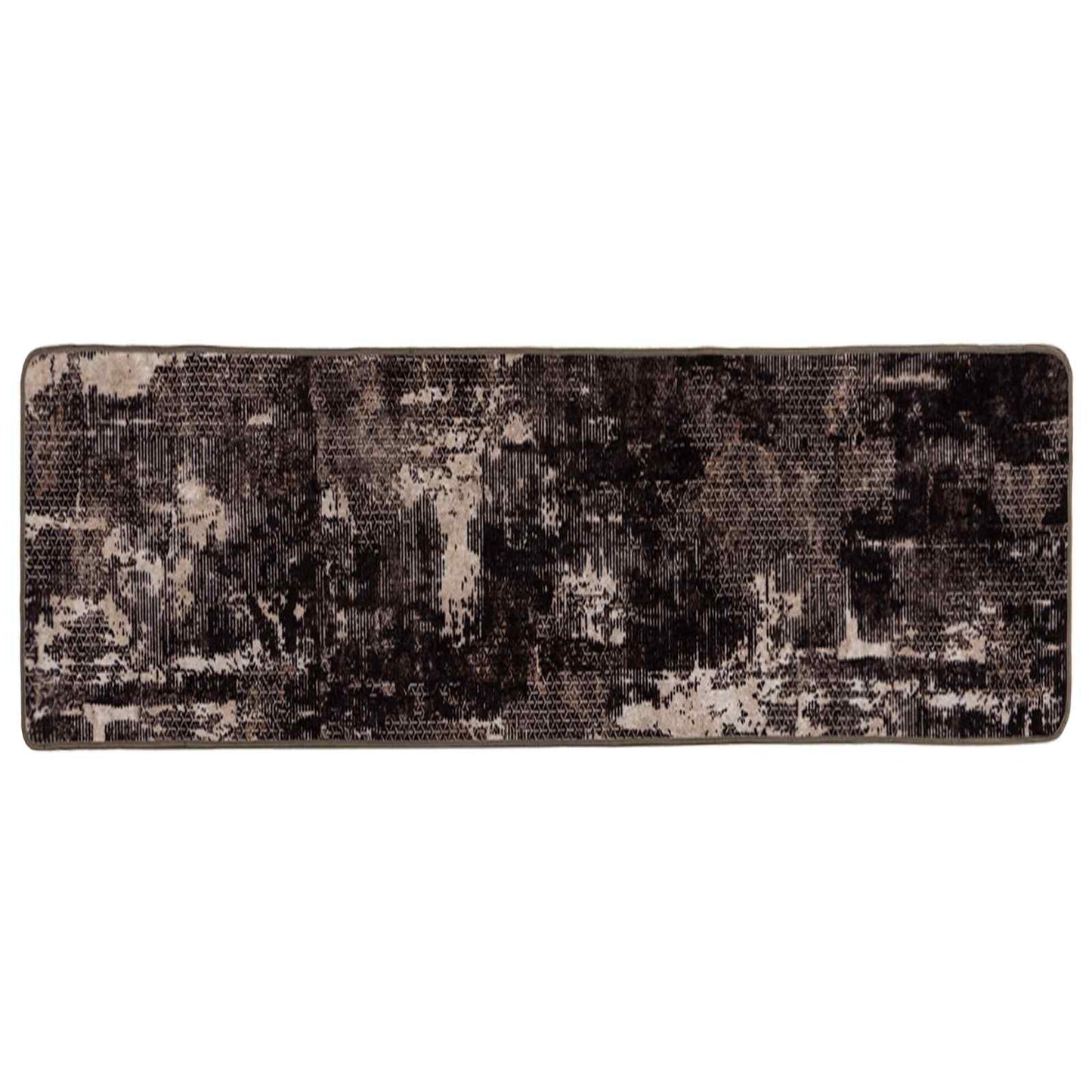 Runner Tappeto MARSA Nero 80 x 200 cm Poliestere e PVC | homemem39