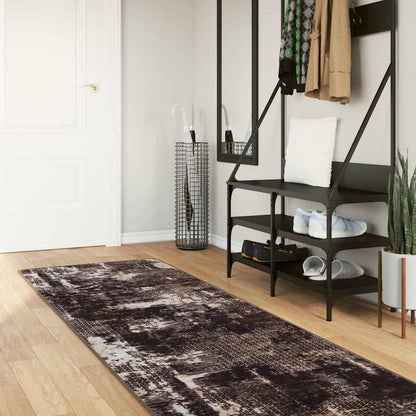 Runner Tappeto MARSA Nero 80 x 450 cm Poliestere e PVC