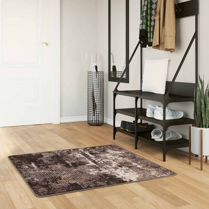 Runner Tappeto MARSA Nero 100 x 100 cm Poliestere e PVC | homemem39