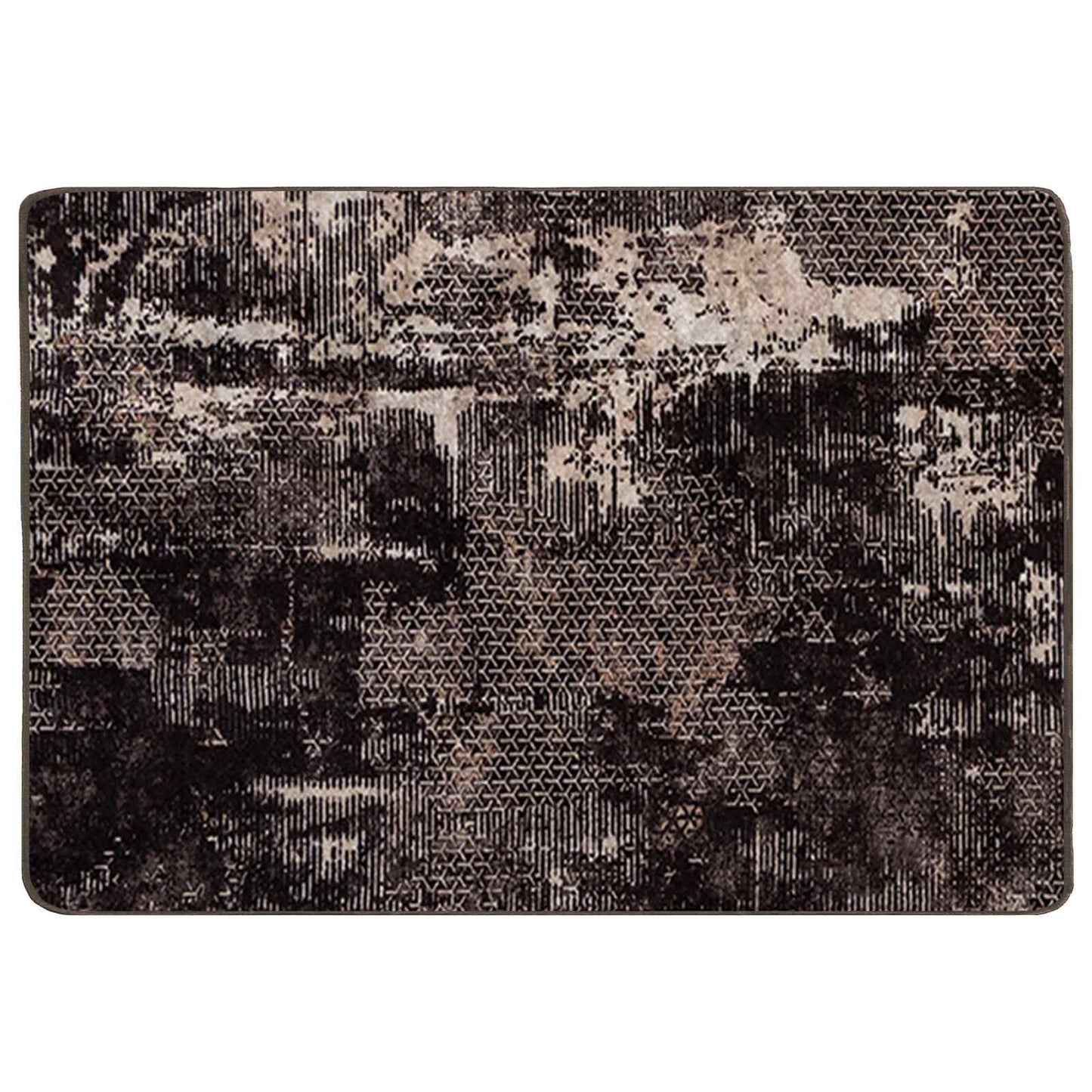 Runner Tappeto MARSA Nero 100 x 150 cm Poliestere e PVC | homemem39