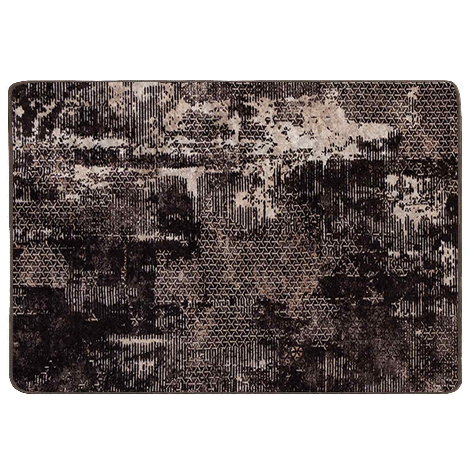 Runner Tappeto MARSA Nero 100 x 150 cm Poliestere e PVC | homemem39