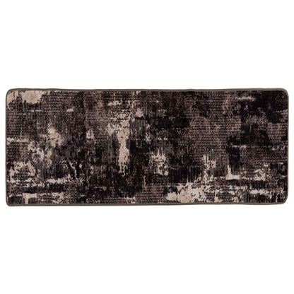Runner Tappeto MARSA Nero 100 x 200 cm Poliestere e PVC | homemem39