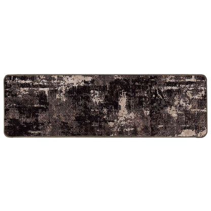 Runner Tappeto MARSA Nero 100 x 300 cm Poliestere e PVC | homemem39