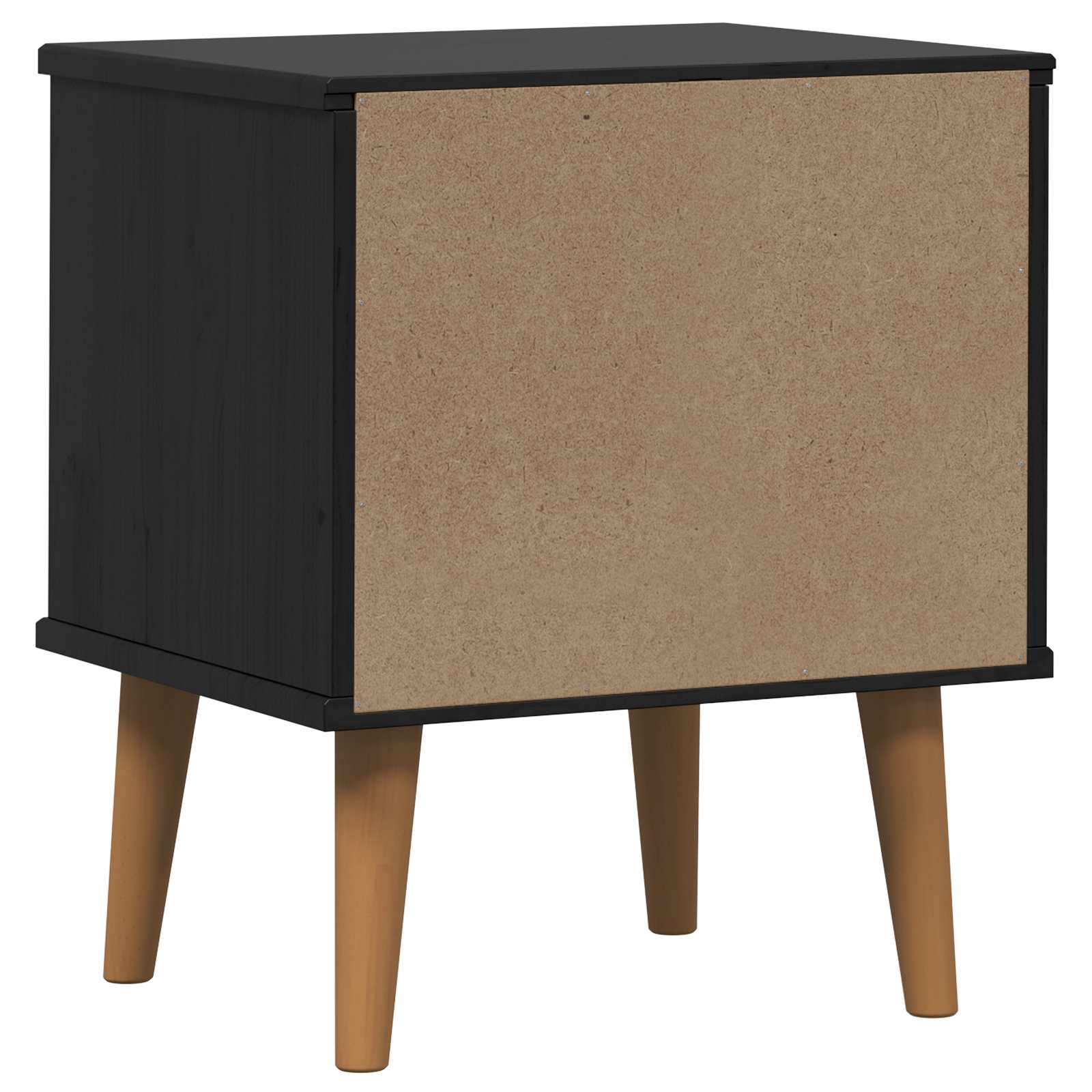 Armadio da Notte Nero 40 x 35 x 48 cm Legno di pino massiccio | homemem39