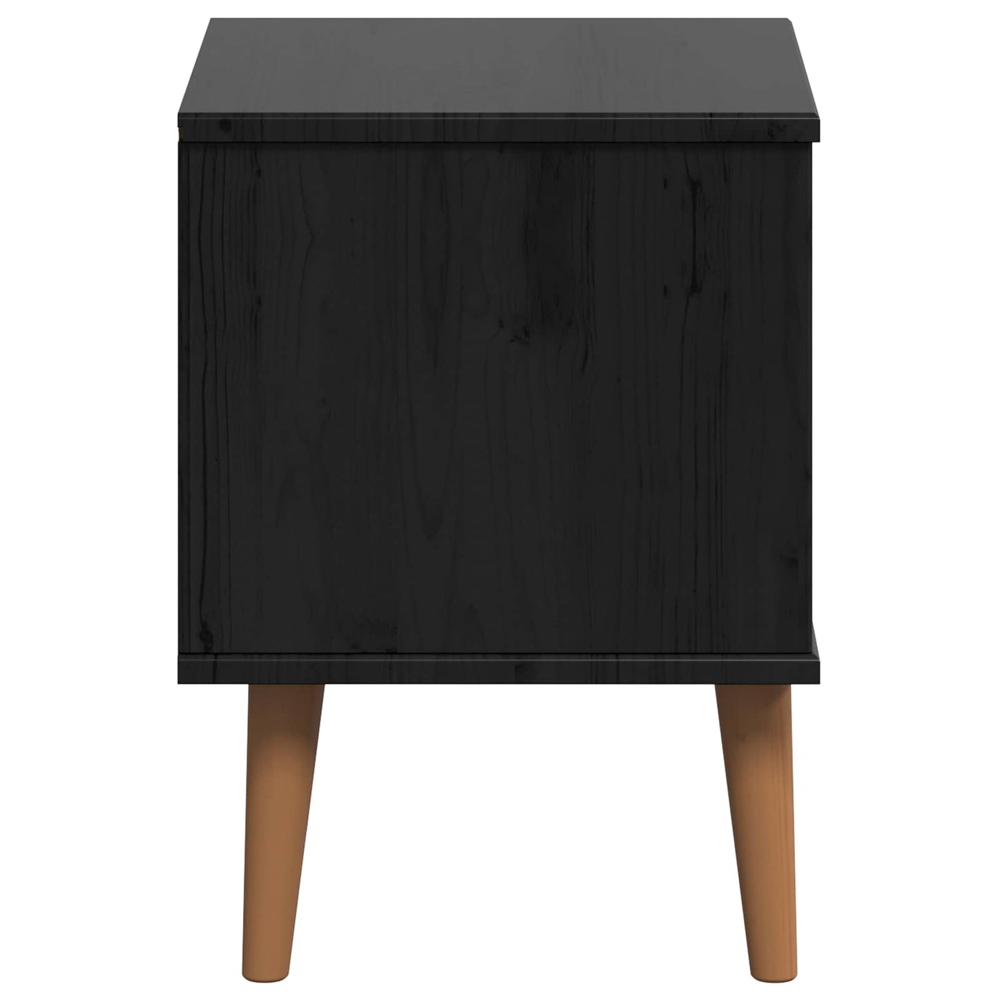 Armadio da Notte Nero 40 x 35 x 48 cm Legno di pino massiccio | homemem39
