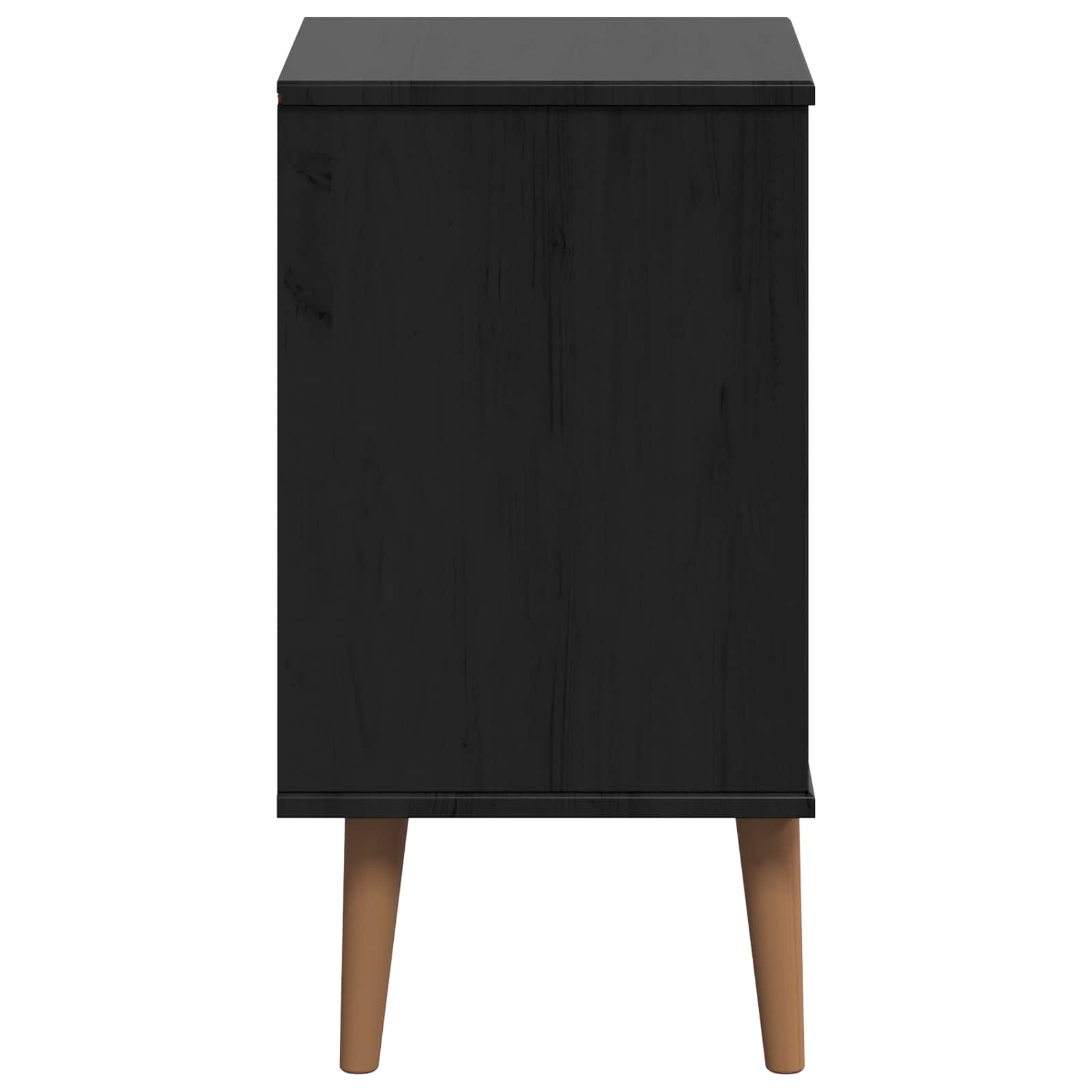 Armadio da Notte Nero 40 x 35 x 65 cm Legno di pino massiccio | homemem39