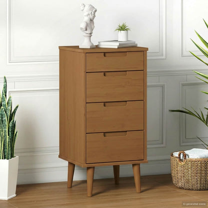 Cassettiera MOLDE Caramello 40 x 35 x 82 cm | homemem39