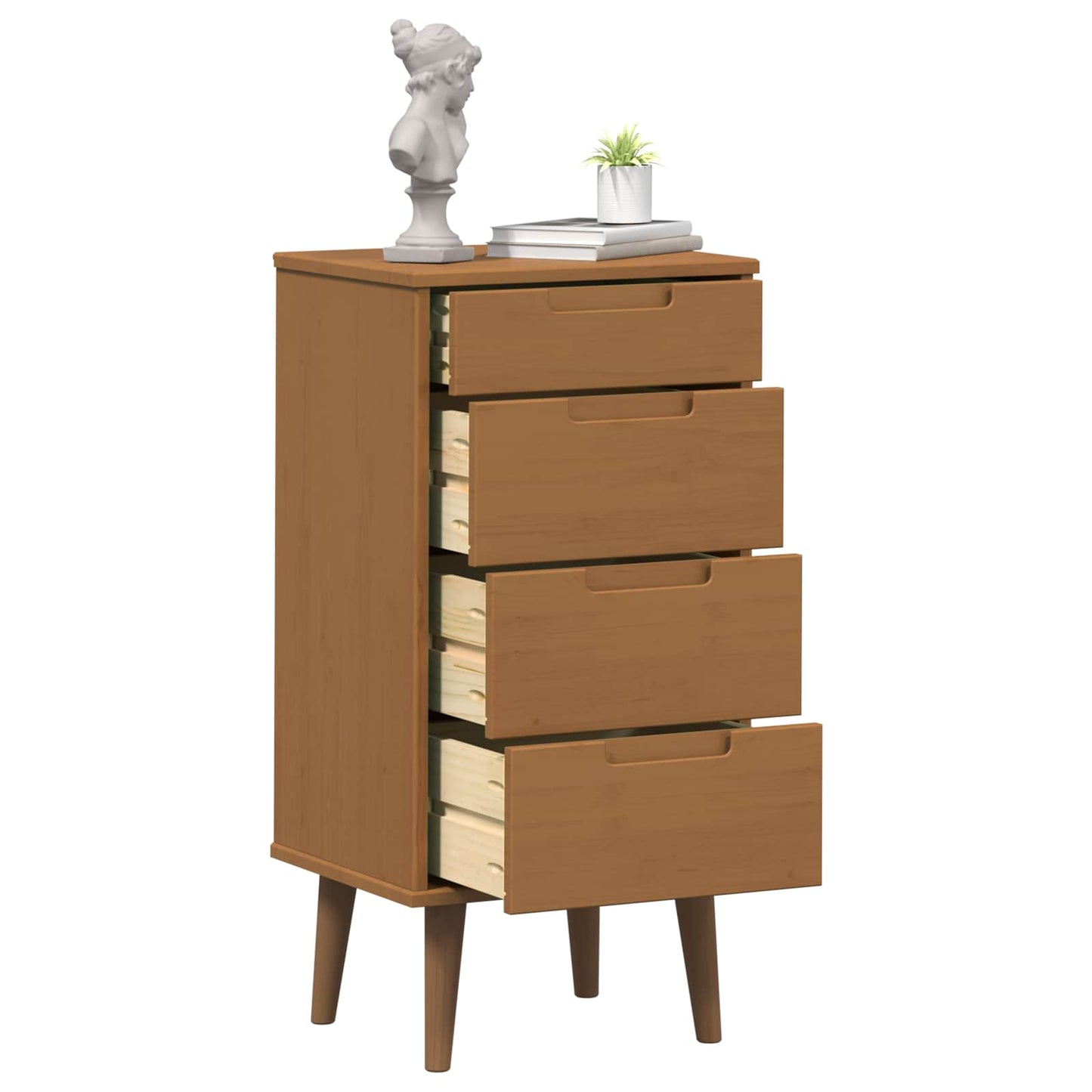 Cassettiera MOLDE Caramello 40 x 35 x 82 cm | homemem39