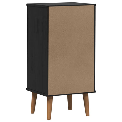 Cassettiera MOLDE Nero 40 x 35 x 82 cm Legno Massello di Pino | homemem39