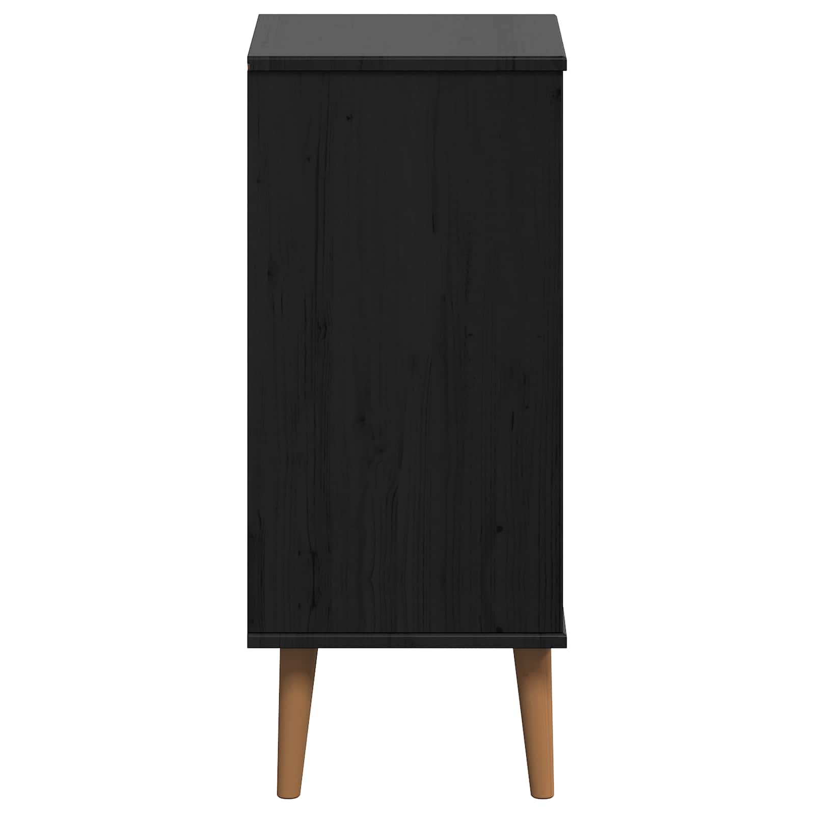 Cassettiera MOLDE Nero 40 x 35 x 82 cm Legno Massello di Pino | homemem39