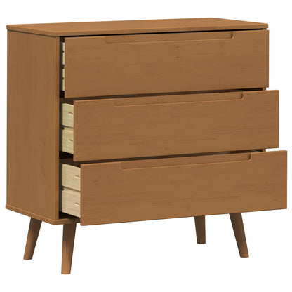 Cassettiera MOLDE Caramello 80 x 40 x 80 cm | homemem39