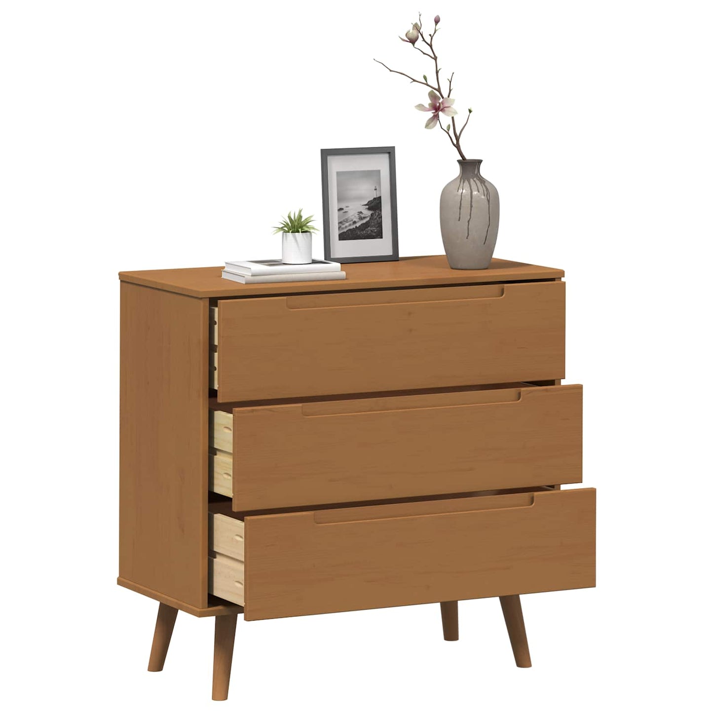 Cassettiera MOLDE Caramello 80 x 40 x 80 cm | homemem39