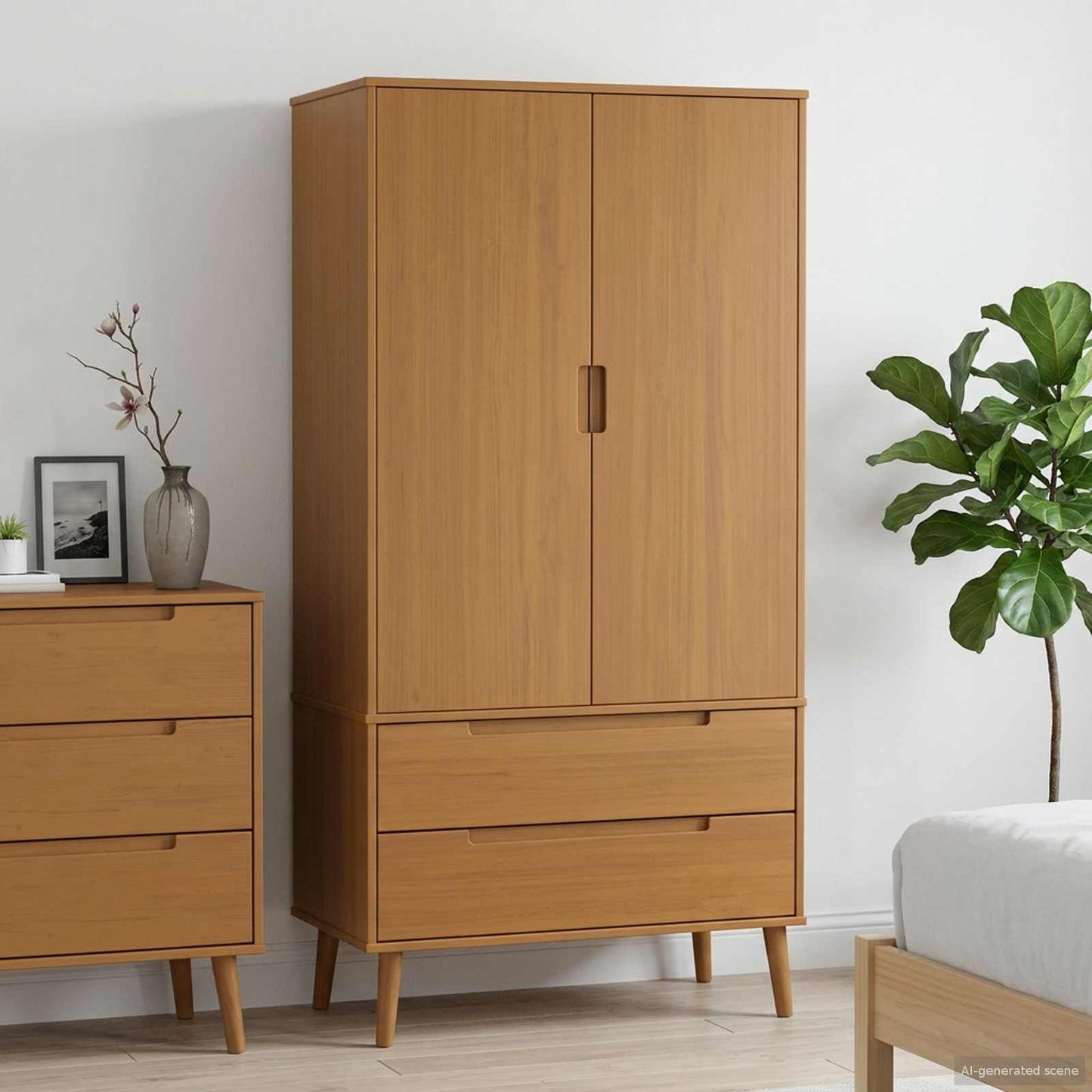 Guardaroba MOLDE Caramello 90 x 55 x 175 cm | homemem39