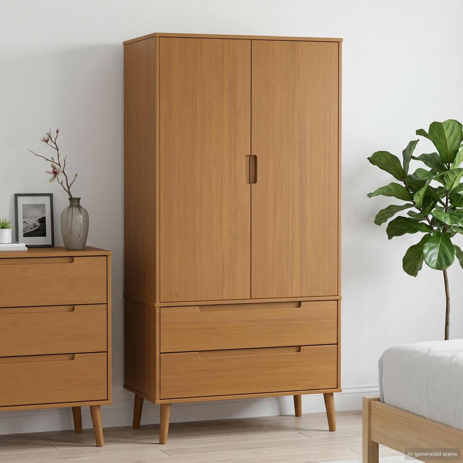 Guardaroba MOLDE Caramello 90 x 55 x 175 cm | homemem39