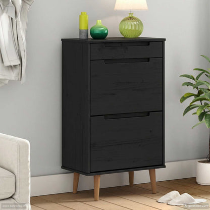 Mobile per scarpe MOLDE 59,5 x 35 x 103 cm Nero | homemem39
