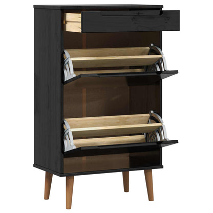 Mobile per scarpe MOLDE 59,5 x 35 x 103 cm Nero | homemem39