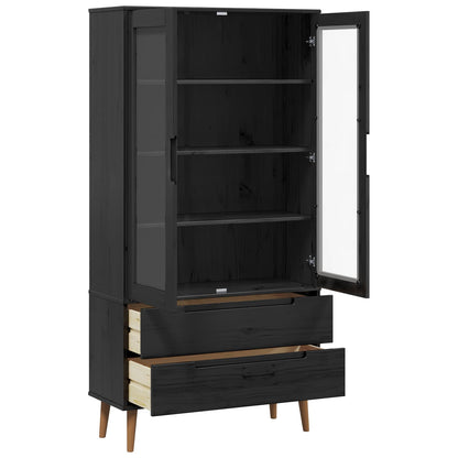 Armadio in Vetro Nero 90 x 35 x 175 cm | homemem39
