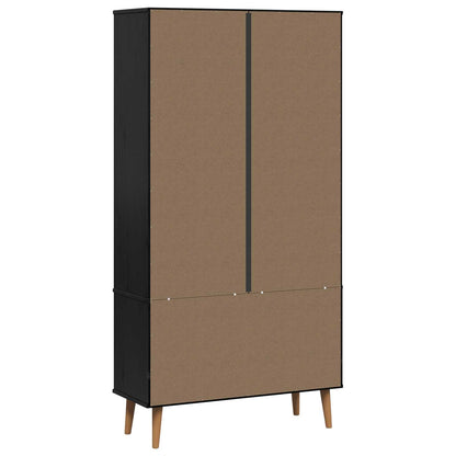 Armadio in Vetro Nero 90 x 35 x 175 cm | homemem39