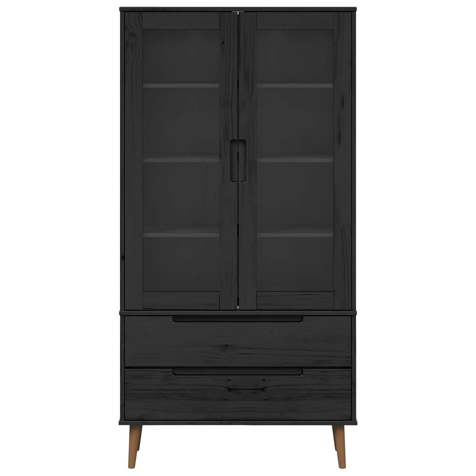 Armadio in Vetro Nero 90 x 35 x 175 cm | homemem39