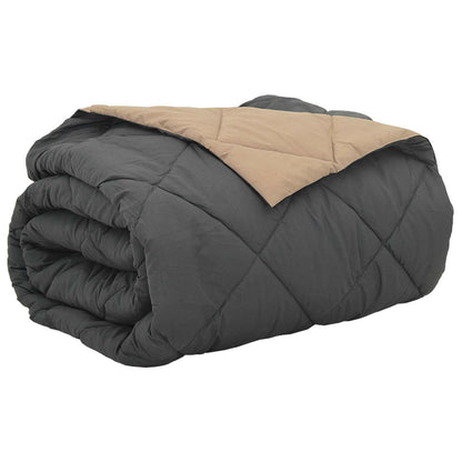 Duvet Estivo Antracite e Talpa 240 x 260 cm Microfibra