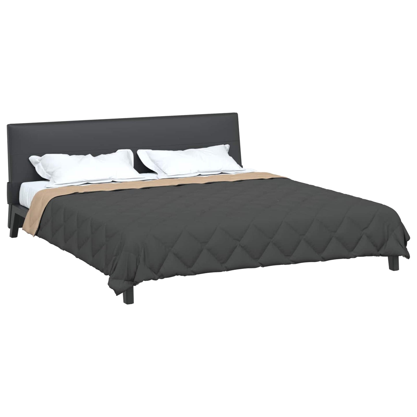 Duvet Estivo Antracite e Talpa 240 x 260 cm Microfibra