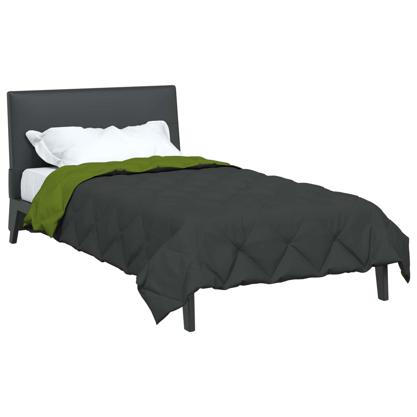 Duvet Estivo Verde e Antracite 200 x 155 cm Microfibra