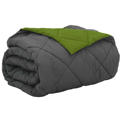 Duvet Estivo Verde e Antracite 220 x 240 cm Microfibra