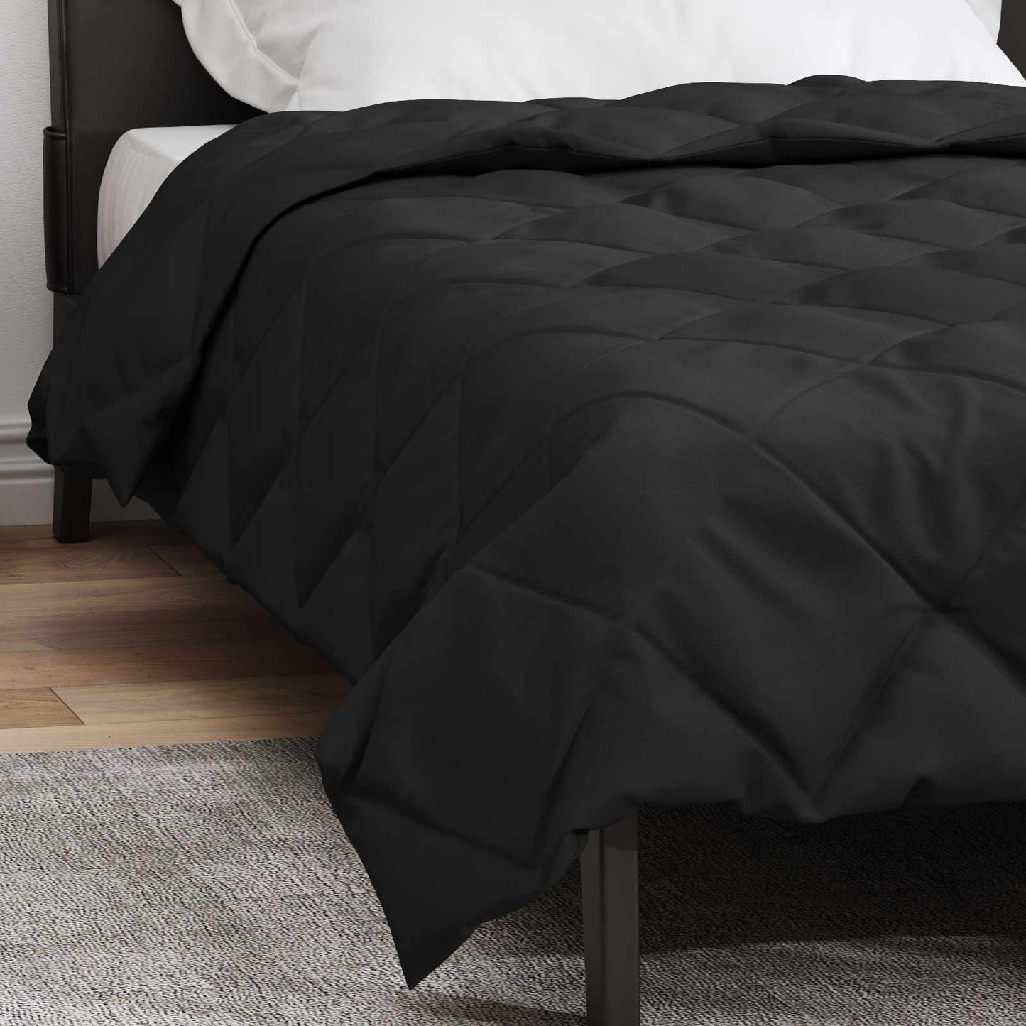 Duvet Estivo Nero 200 x 135 cm Microfibra