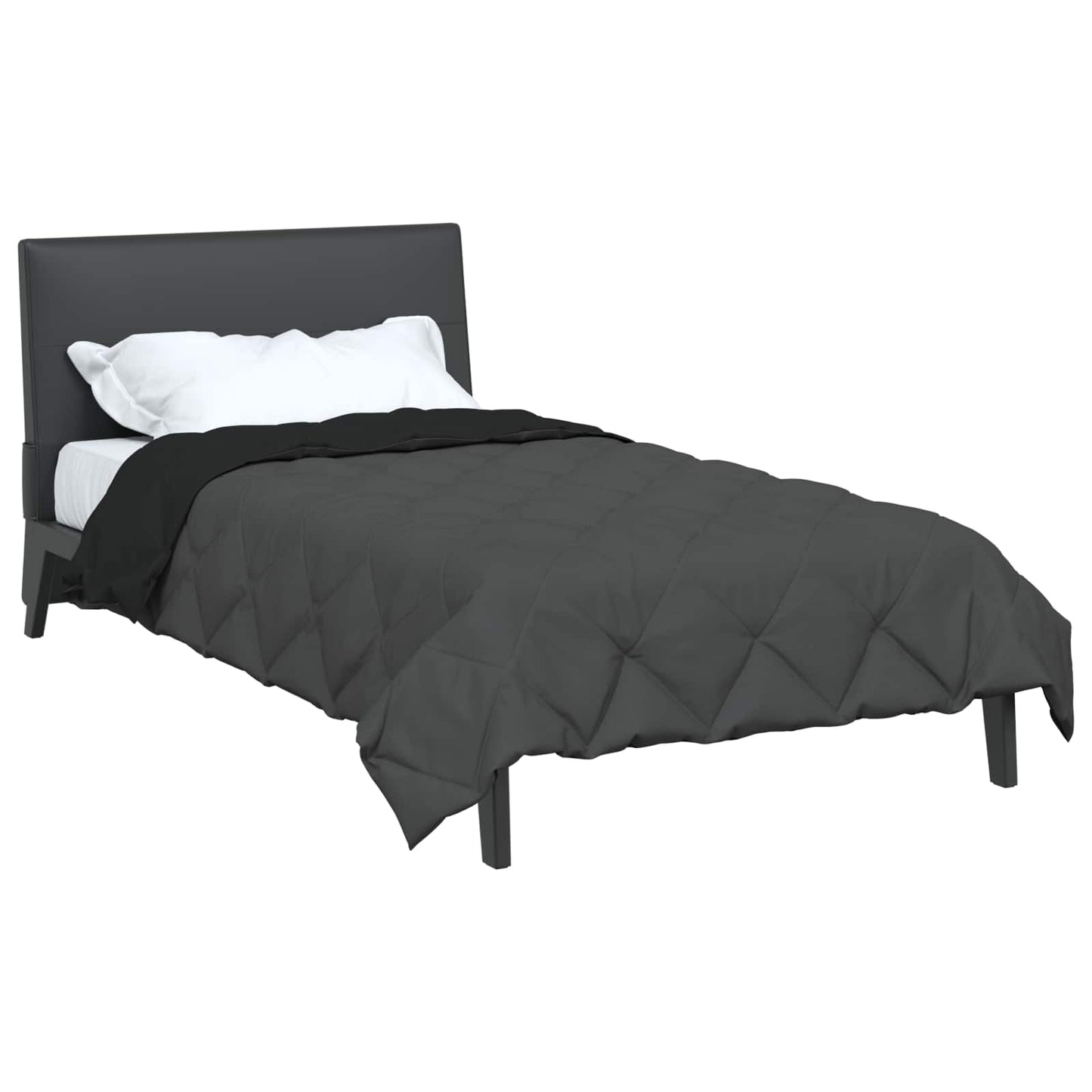 Duvet Estivo Nero e antracite 200 x 140 cm Microfibra