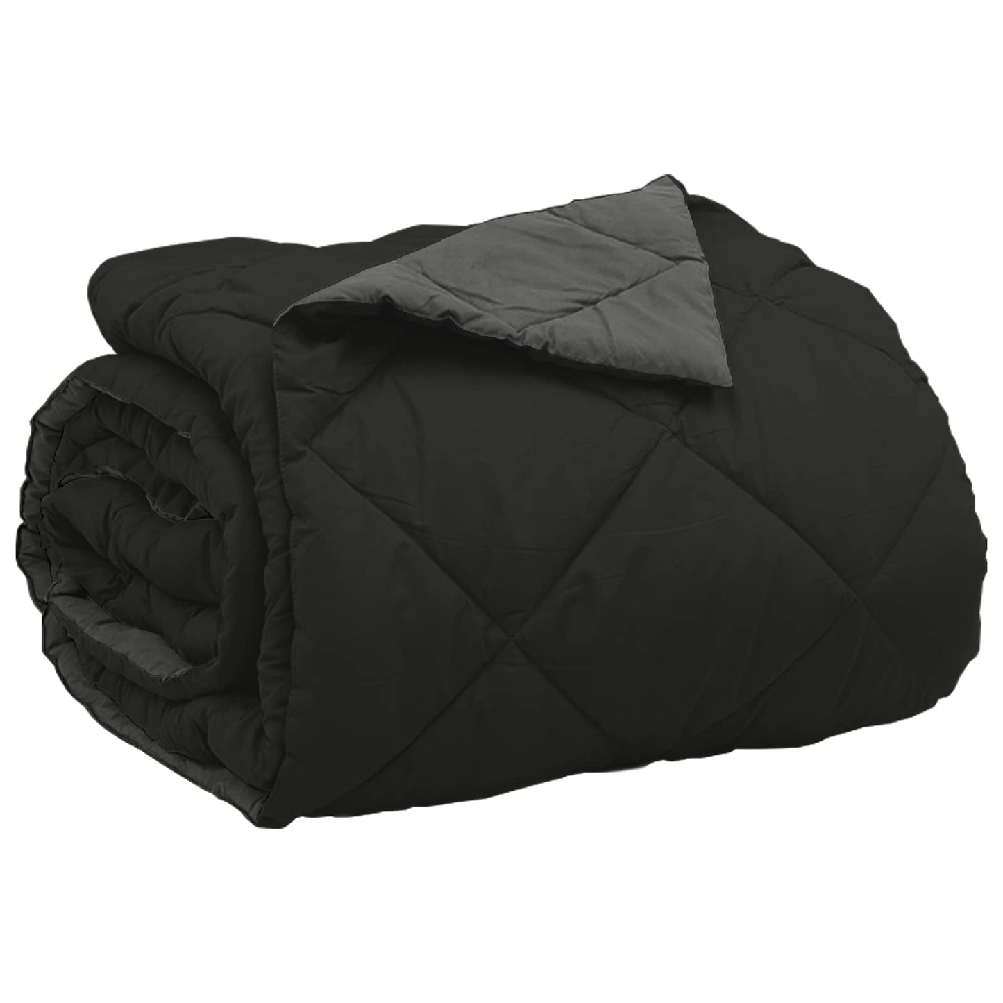 Duvet Estivo Nero e antracite 200 x 200 cm Microfibra | homemem39