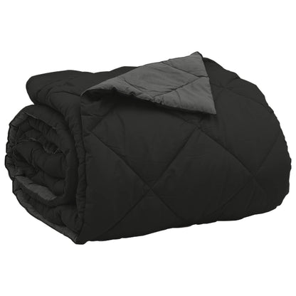 Duvet Estivo Nero e antracite 200 x 200 cm Microfibra | homemem39