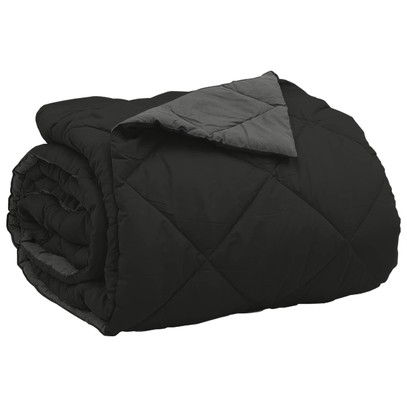 Duvet Estivo Nero e antracite 240 x 200 cm Microfibra | homemem39