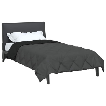 Duvet Estivo Nero e antracite 220 x 135 cm Microfibra