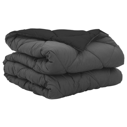 Duvet Estivo Nero e antracite 220 x 155 cm Microfibra