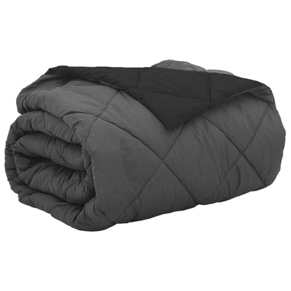 Duvet Estivo Nero e antracite 220 x 200 cm Microfibra