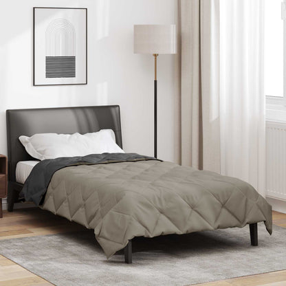 Duvet Estivo Grigio chiaro e Antracite 200 x 135 cm Microfibra