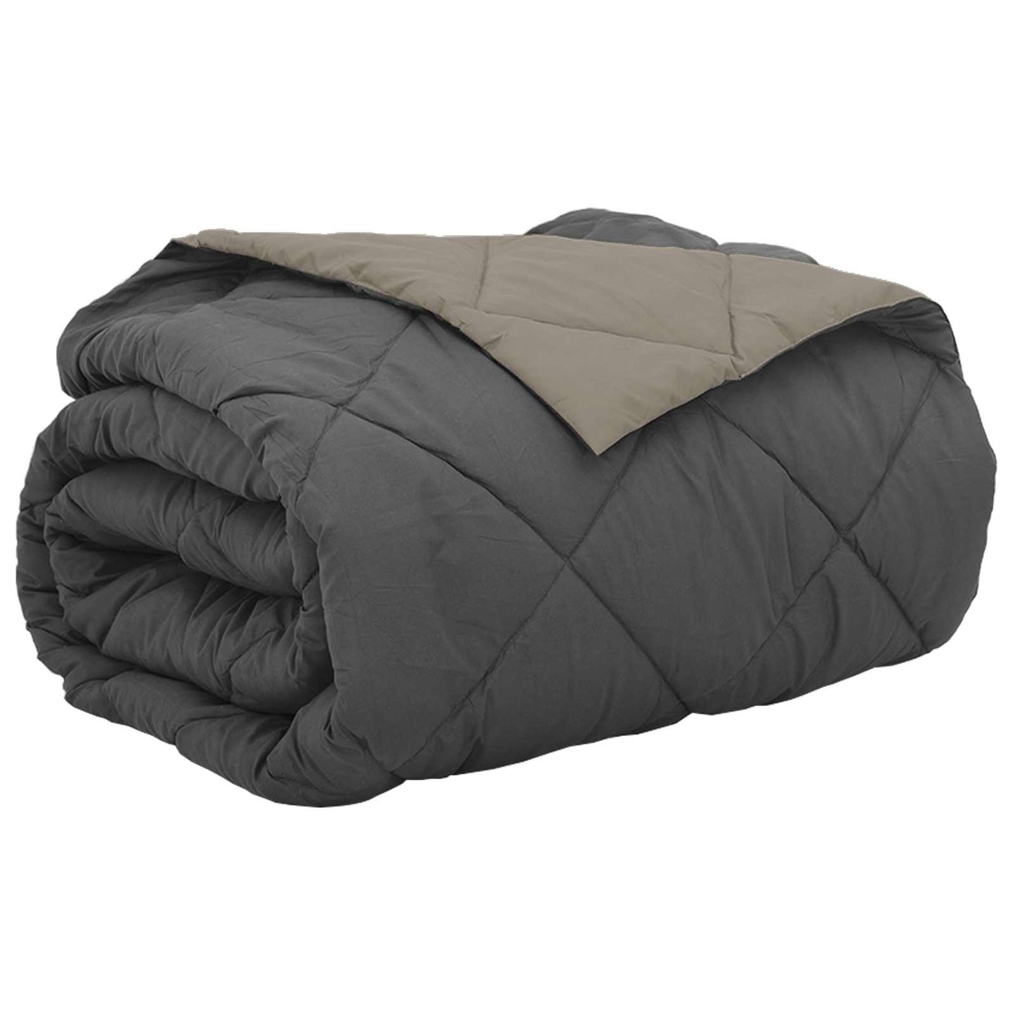 Duvet Estivo Grigio chiaro e Antracite 200 x 200 cm Microfibra