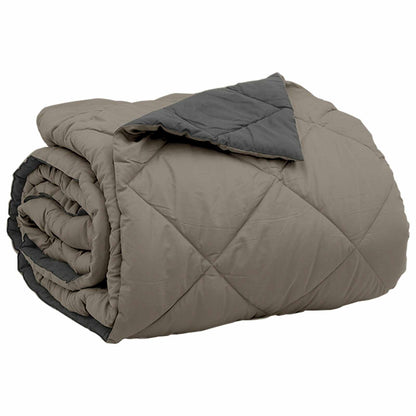 Duvet Estivo Grigio chiaro e Antracite 240 x 200 cm Microfibra