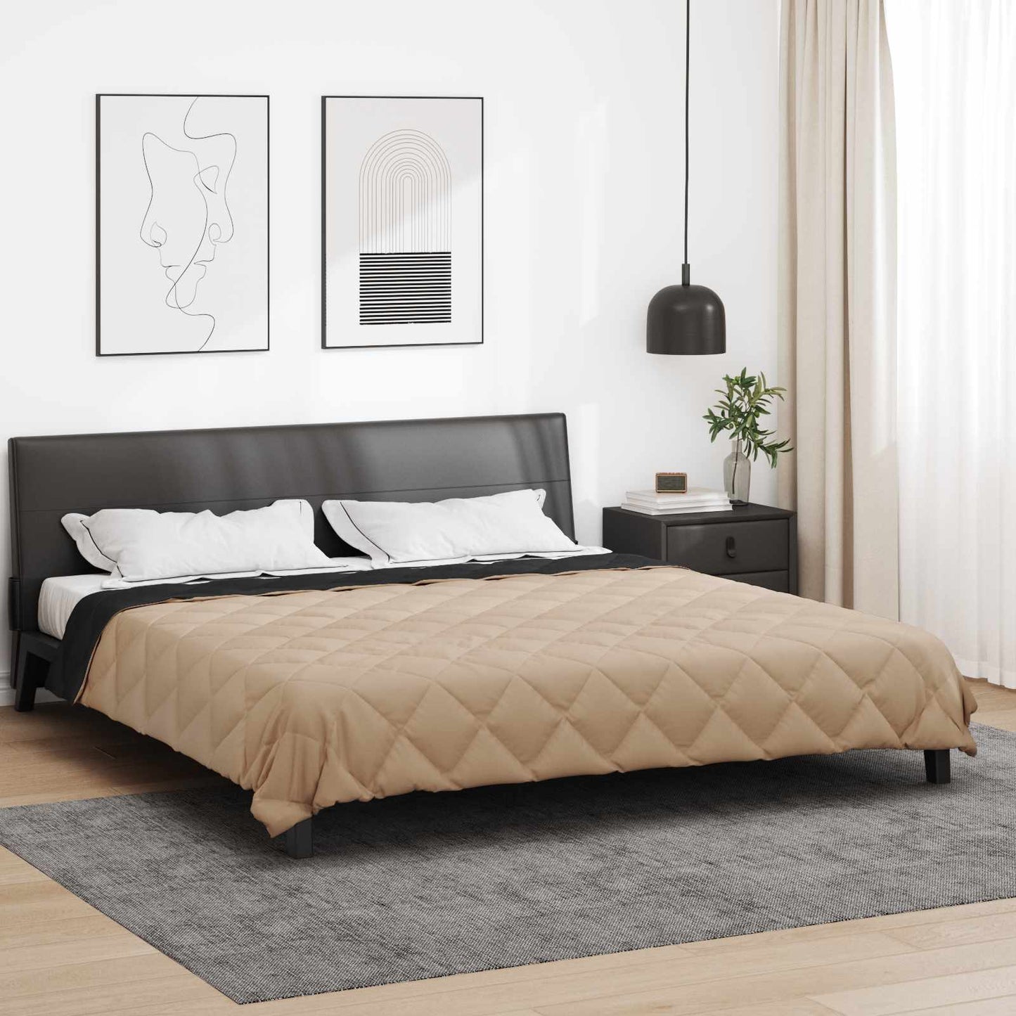 Piumone Completo Annuale Nero e Talpa 200 x 240 cm Microfibra | homemem39