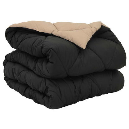 Piumone Completo Annuale Nero e Talpa 220 x 155 cm Microfibra